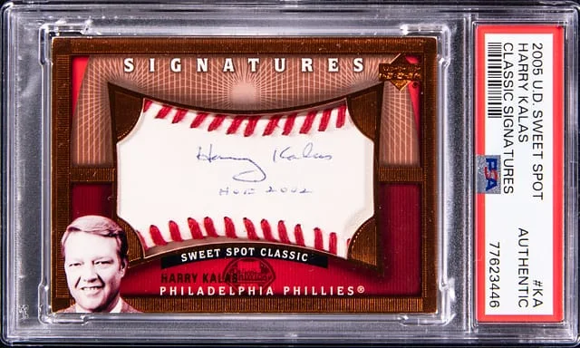 2005 Upper Deck Sweet Spot Classic Harry Kalas Signatures #KA card image