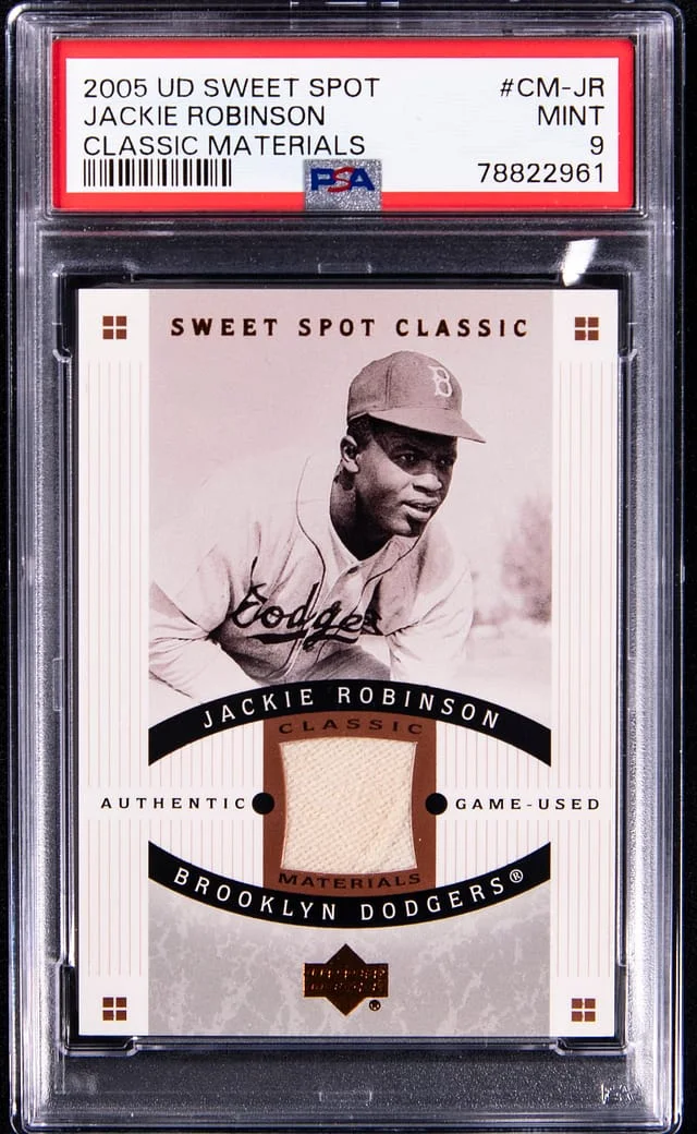 2005 Upper Deck Sweet Spot Classic Jackie Robinson Materials #CM-JR card image