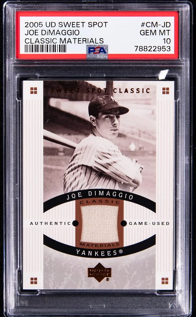 2005 Upper Deck Sweet Spot Classic Joe DiMaggio Materials #CM-JD card image
