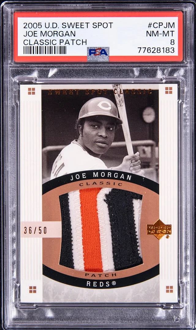 2005 Upper Deck Sweet Spot Classic Joe Morgan Patch #CP-JM card image