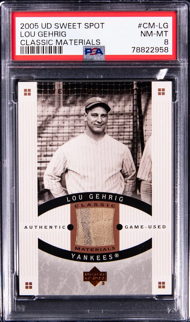 2005 Upper Deck Sweet Spot Classic Lou Gehrig Materials #CM-LG card image