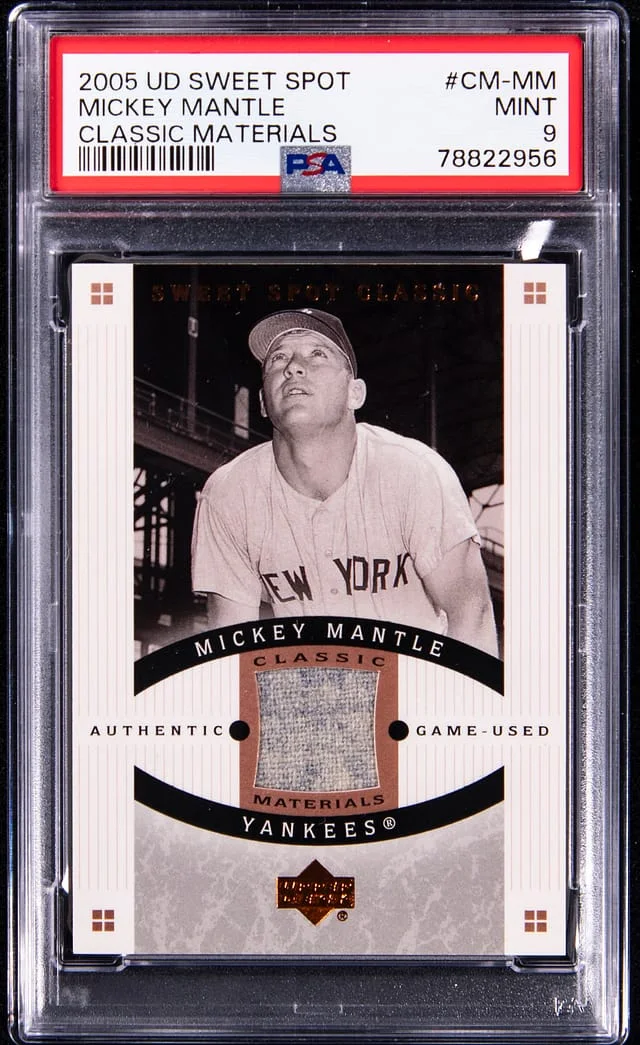 2005 Upper Deck Sweet Spot Classic Mickey Mantle Materials #CM-MM card image