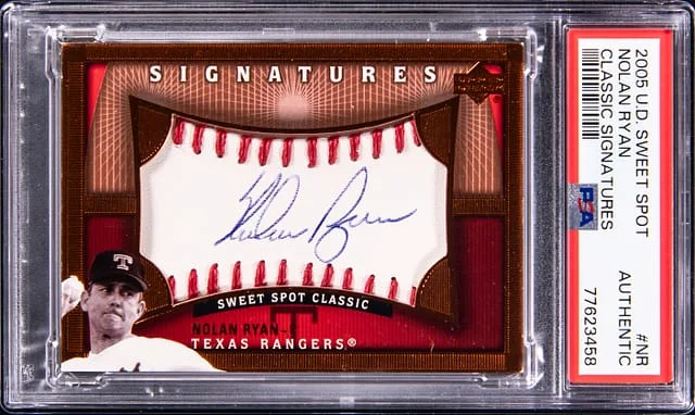 2005 Upper Deck Sweet Spot Classic Nolan Ryan Signatures #NR card image