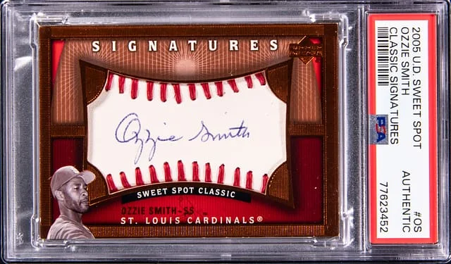 2005 Upper Deck Sweet Spot Classic Ozzie Smith Signatures #OS card image