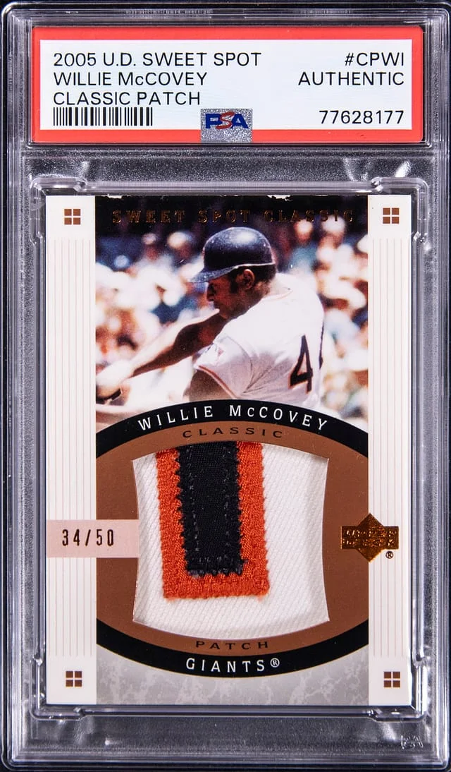 2005 Upper Deck Sweet Spot Classic Willie McCovey Patch #CP-WI card image