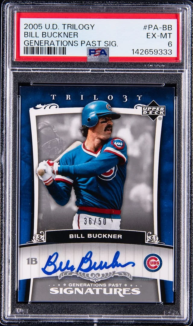 2005 Upper Deck Trilogy Bill Buckner Generations Past Signatures #PA-BB card image