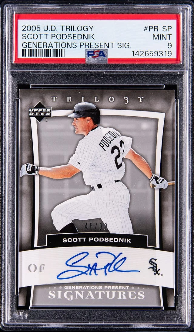 2005 Upper Deck Trilogy Scott Podsednik Generations Present Signatures #PR-SP card image