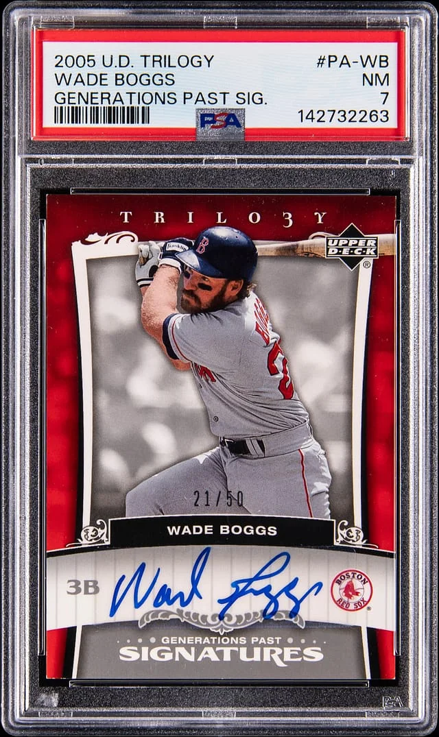 2005 Upper Deck Trilogy Wade Boggs Generations Past Signatures #PA-WB card image