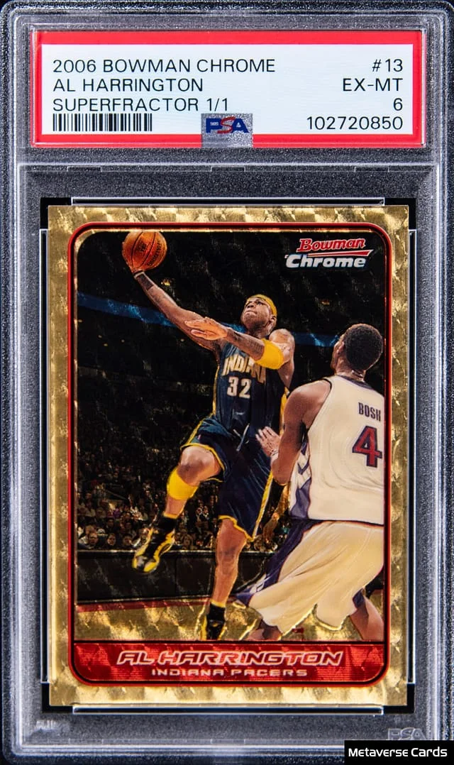 2006-07 Bowman Chrome Al Harrington SuperFractor #13 card image
