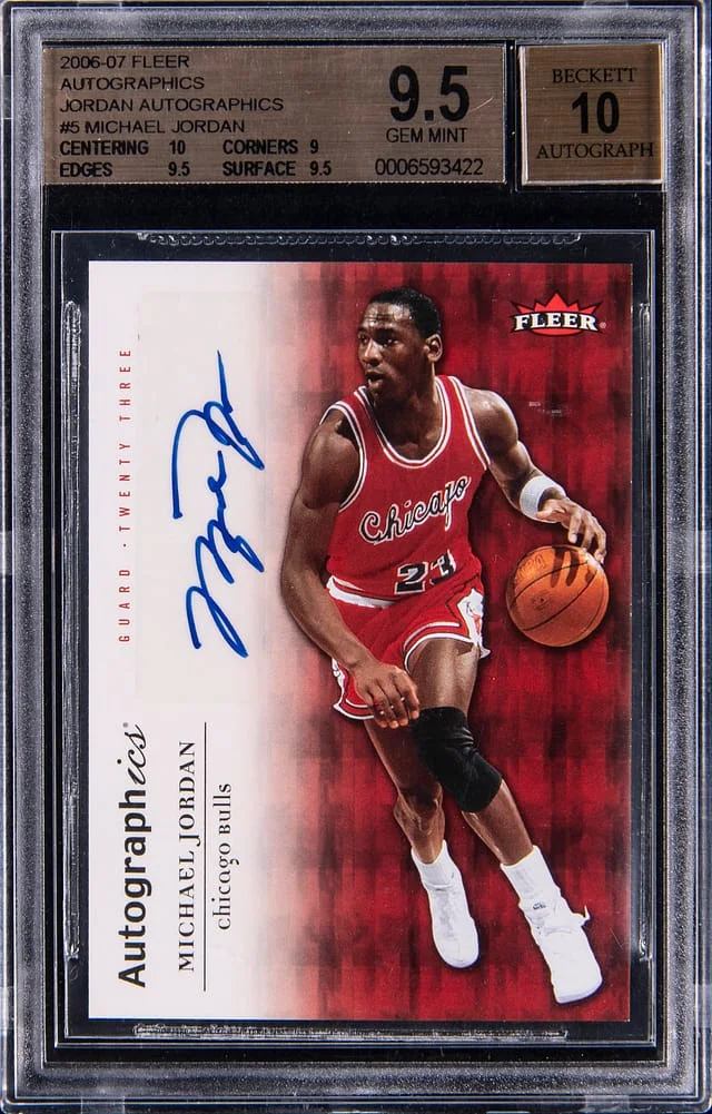 2006-07 Fleer Autographics Michael Jordan Jordan Autographics #MJA-5 card image