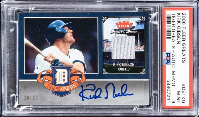 2006-07 Fleer Greats Kirk Gibson Tiger Greats #DET-KG card image