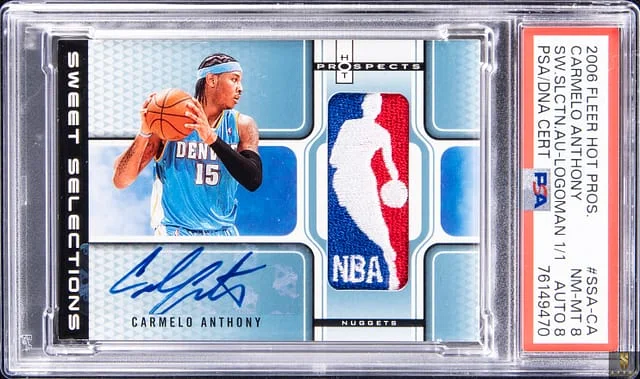 2006-07 Fleer Hot Prospects Carmelo Anthony Sweet Selection Autographs Logoman #SSA-CA card image