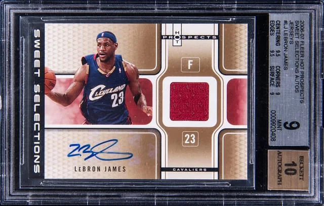 2006-07 Fleer Hot Prospects LeBron James Sweet Selections Autographs Jerseys #SSA-LJ card image