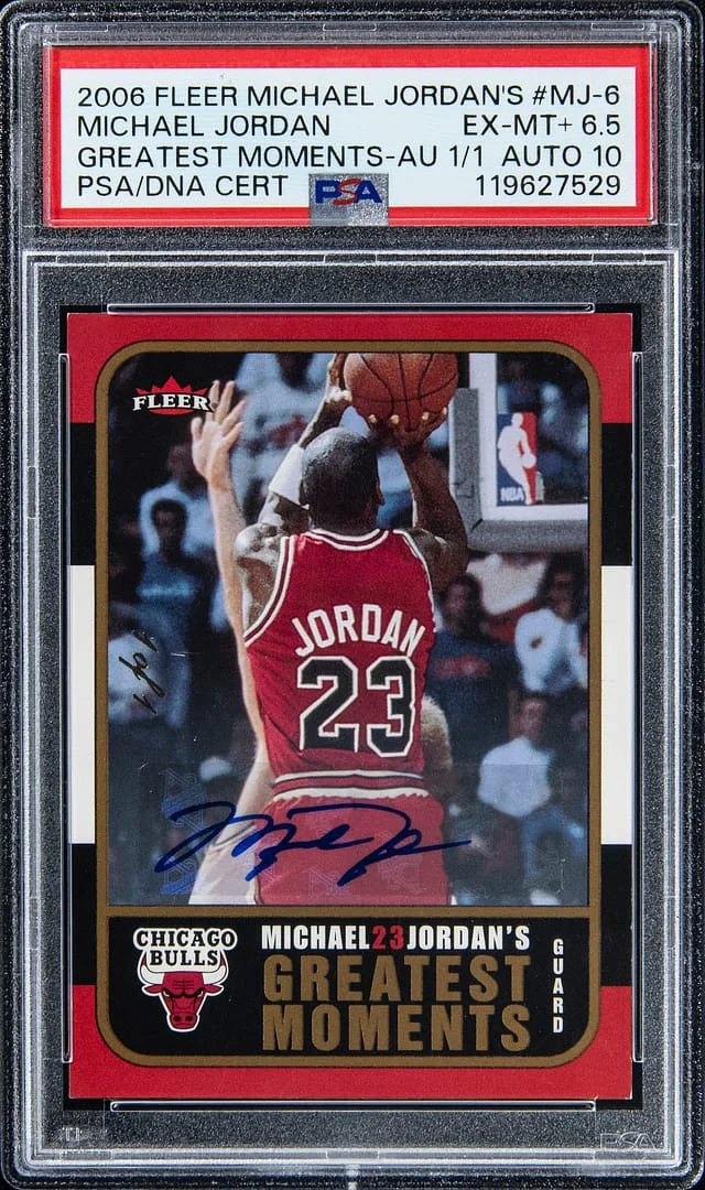 2006-07 Fleer Michael Jordan s Greatest Moments Autographs #MJ-6 card image