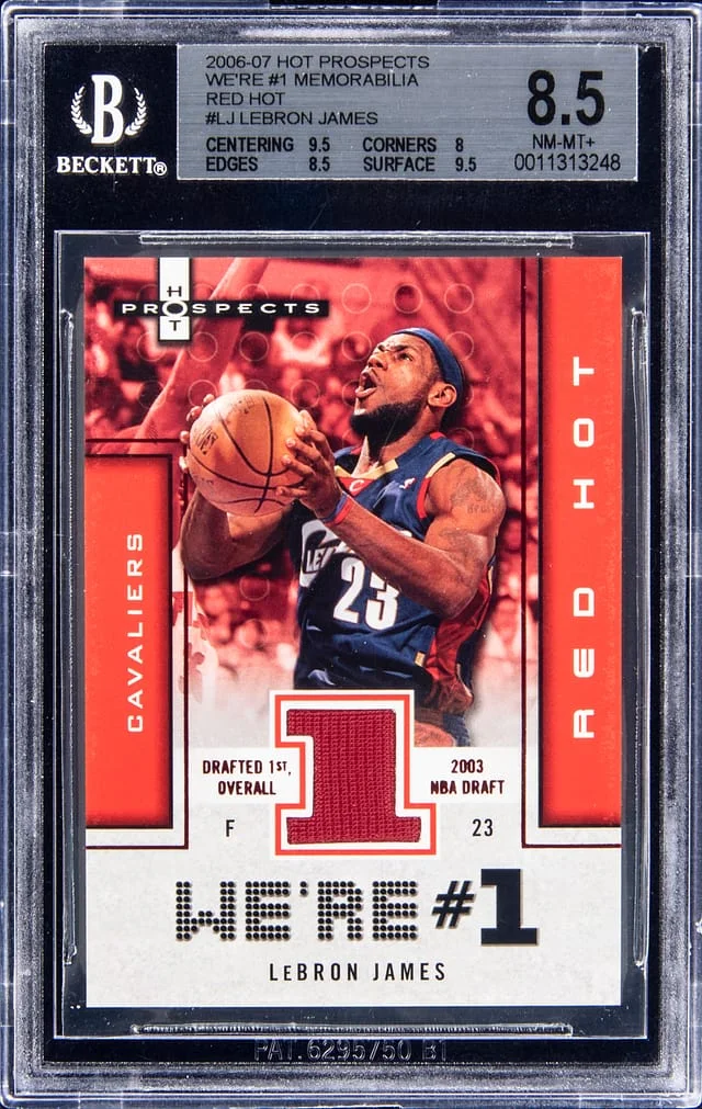 2006-07 Hot Prospects We're Memorabilia #W1-LJ LeBron James Game-Used #1 card image
