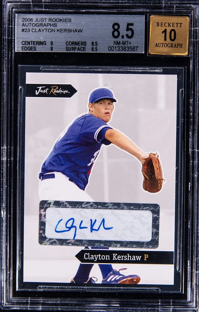 2006-07 Just Rookies Autographs Clayton Kershaw #23 card image