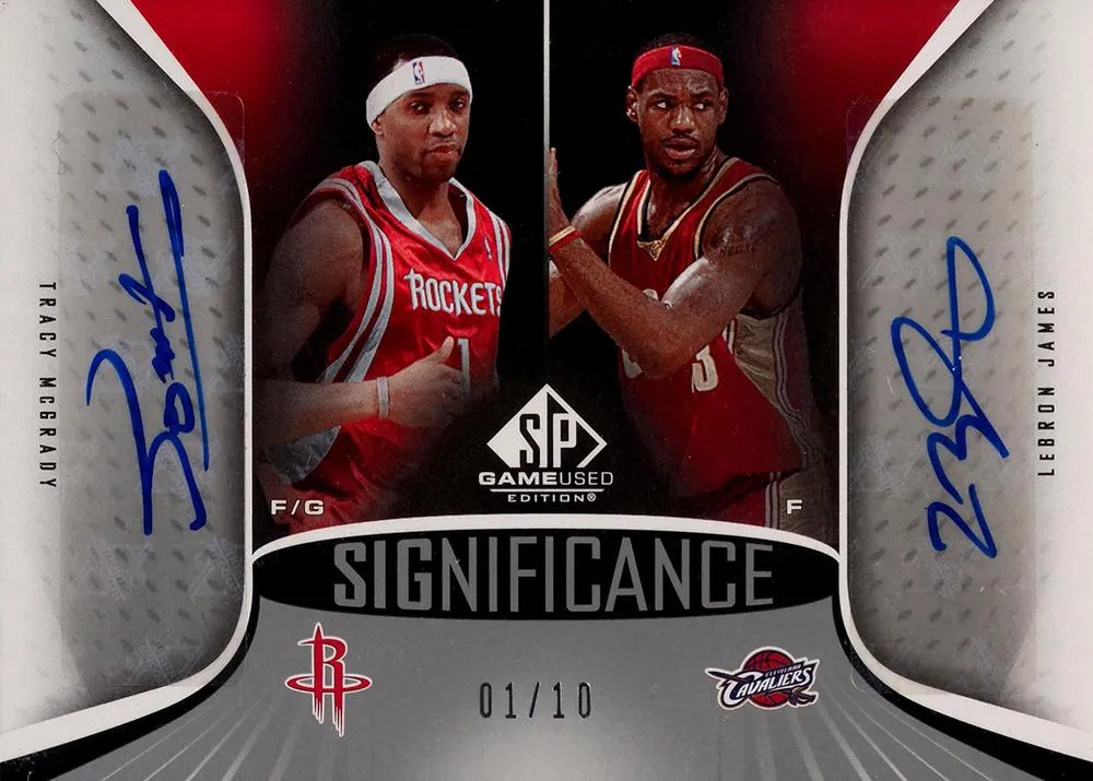 2006-07 SP Game Used Lebron James SIGnificance Dual #SD-MJ card image