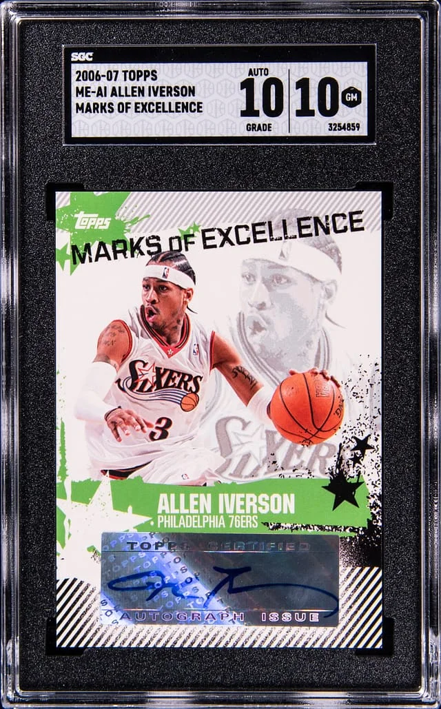 2006-07 Topps Allen Iverson Marks of Excellence #MEAI card image