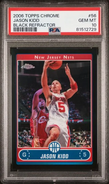 2006-07 Topps Chrome Black Jason Kidd Refractor #56 card image