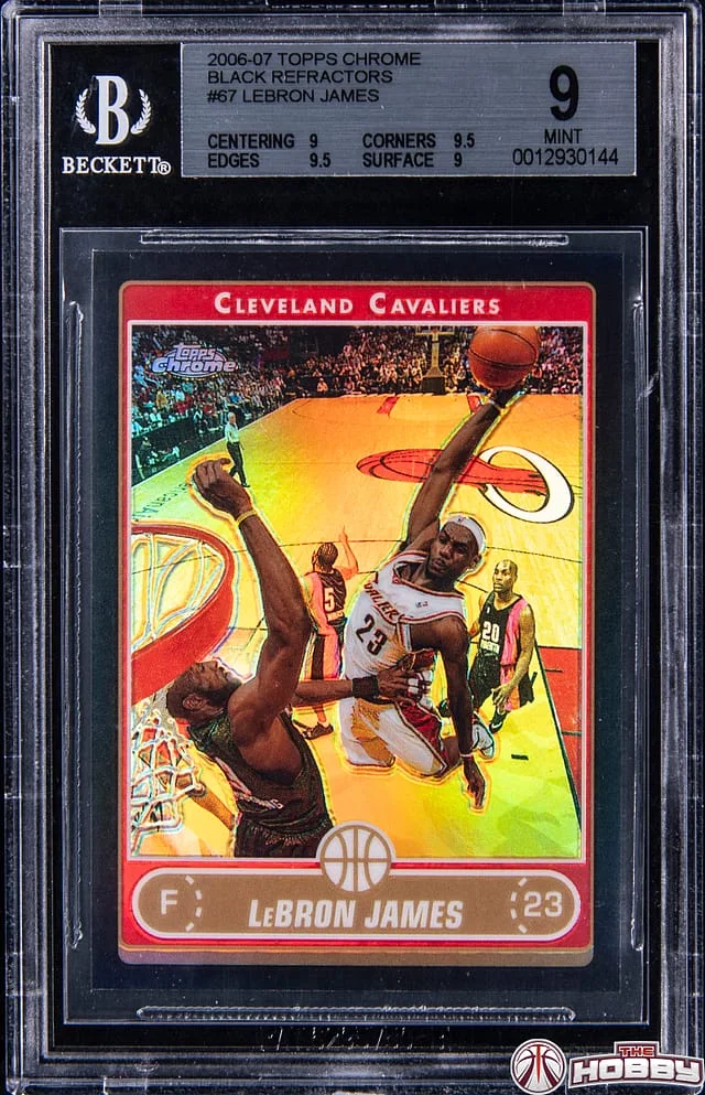 2006-07 Topps Chrome Black LeBron James Refractor #67 card image