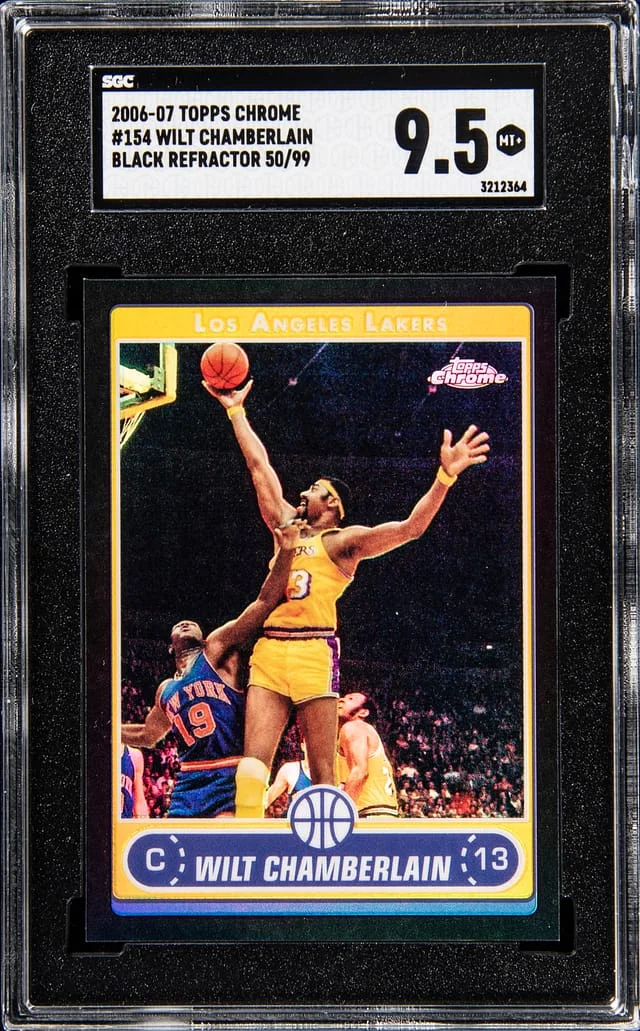 2006-07 Topps Chrome Black Wilt Chamberlain Refractor #154 card image