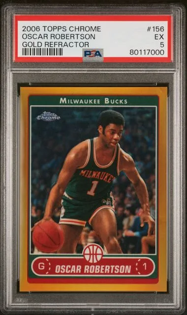 2006-07 Topps Chrome Oscar Robertson Gold Refractor #156 card image