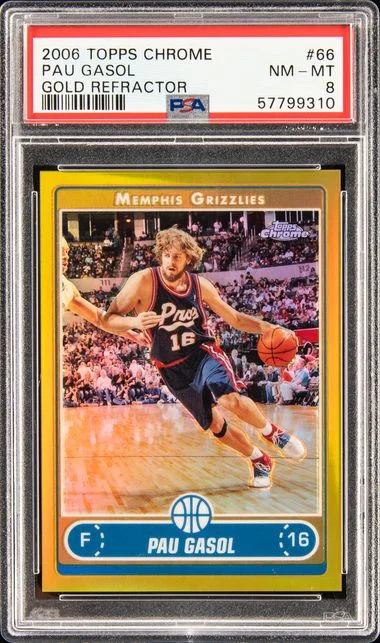 2006-07 Topps Chrome Pau Gasol Gold Refractor #66 card image