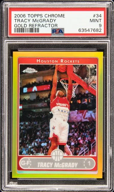 2006-07 Topps Chrome Tracy McGrady Gold Refractor #34 card image