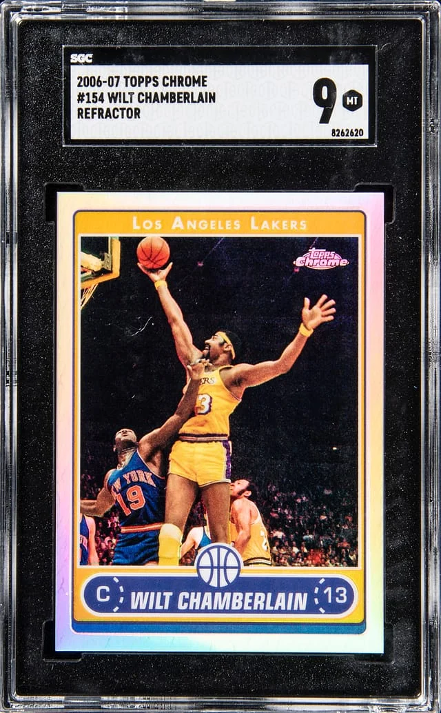 2006-07 Topps Chrome Wilt Chamberlain Refractor #154 card image