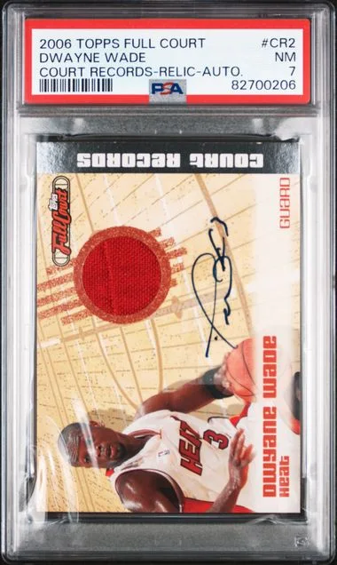 2006-07 Topps Dwayne Wade Full Court Court Records Relic-Autograph #CR2 card image