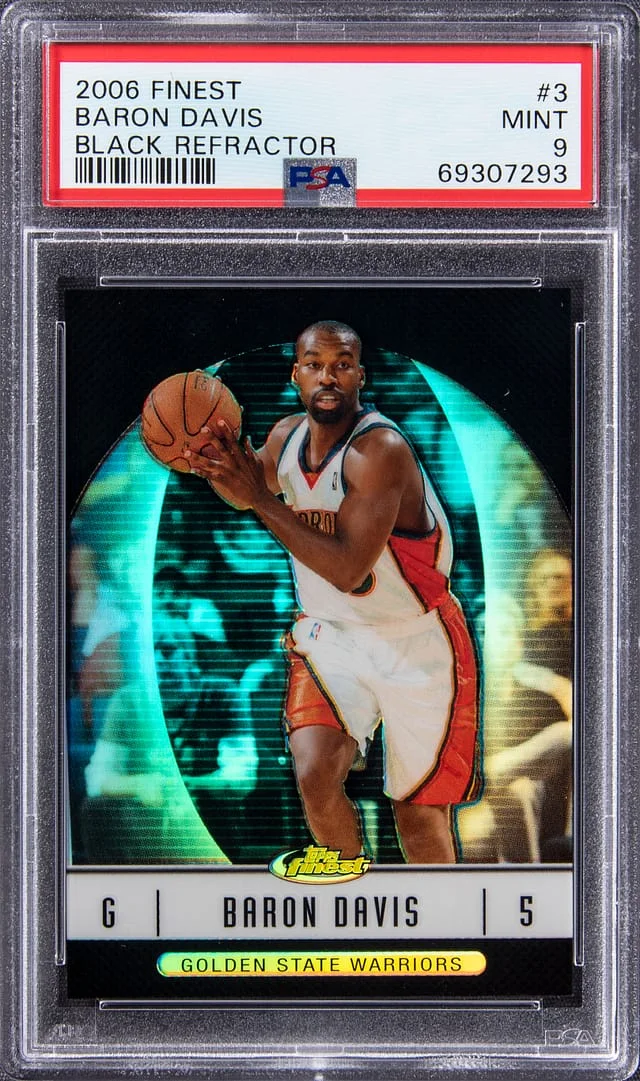 2006-07 Topps Finest Baron Davis Black Refractor #3 card image