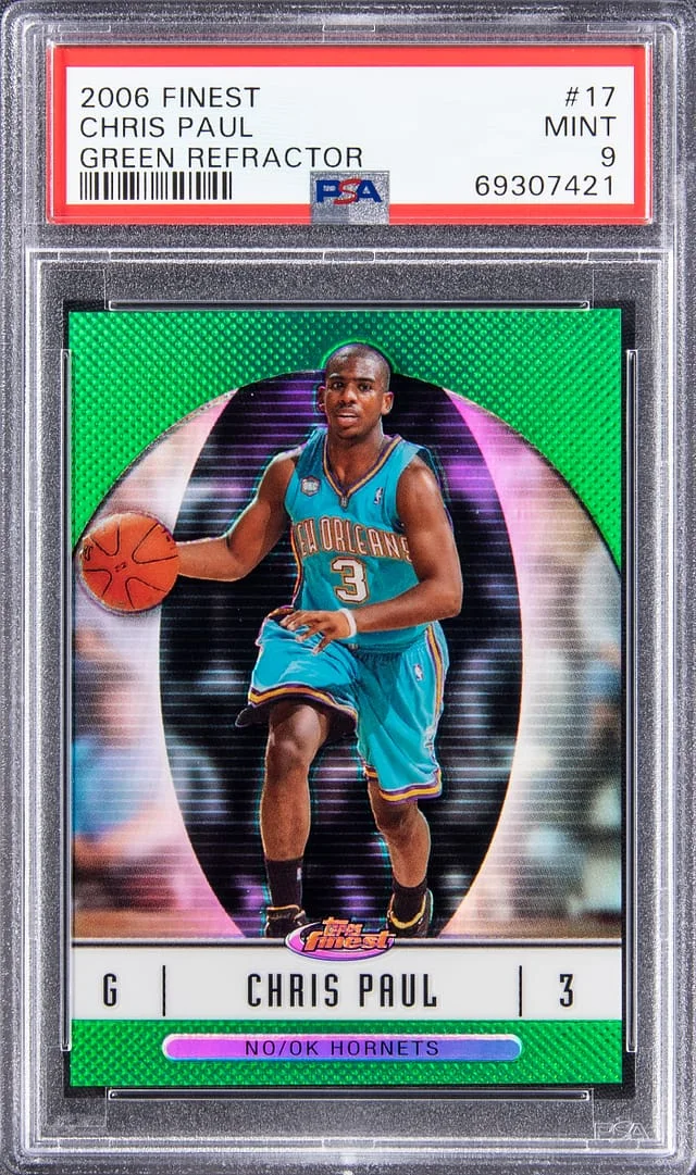 2006-07 Topps Finest Chris Paul Green Refractor #17 card image