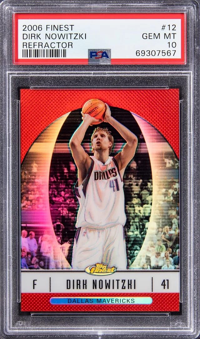 2006-07 Topps Finest Dirk Nowitzki Refractor #12 card image