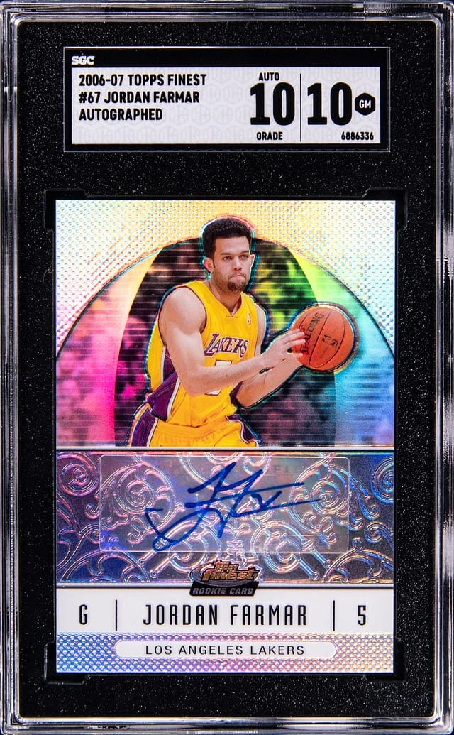 2006-07 Topps Finest Jordan Farmar Autographed #67 card image
