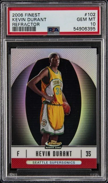 2006-07 Topps Finest Kevin Durant Refractor #102 card image