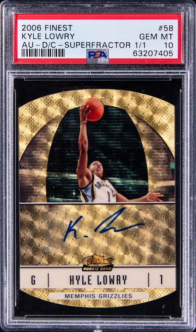 2006-07 Topps Finest Kyle Lowry Autographs Die-Cut SuperFractor #58 card image