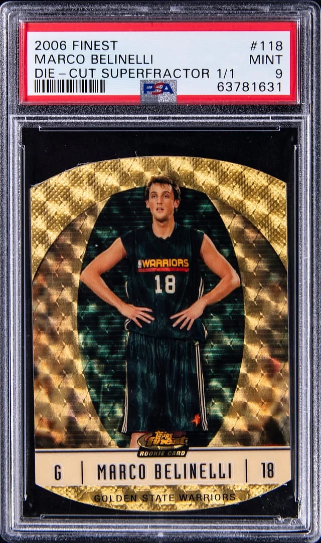 2006-07 Topps Finest Marco Belinelli Die-Cut SuperFractor #118 card image