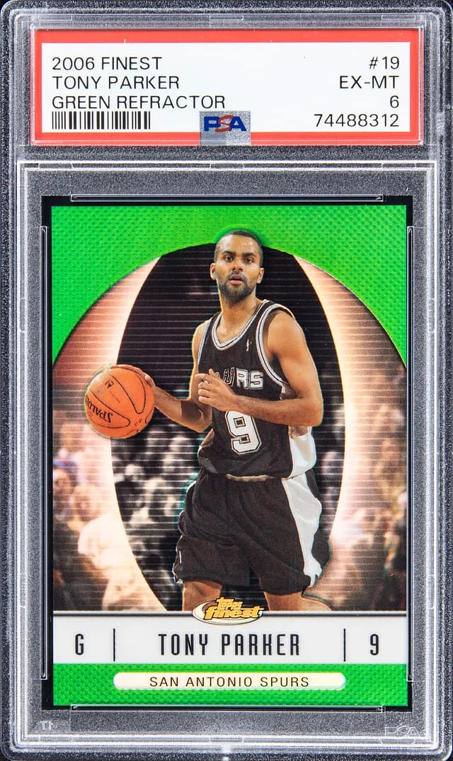 2006-07 Topps Finest Tony Parker Green Refractor #19 card image