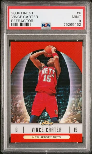 2006-07 Topps Finest Vince Carter Refractor #6 card image