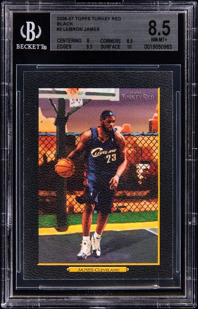 2006-07 Topps LeBron James Turkey Red Black #2 card image