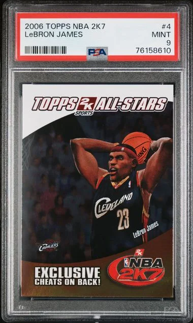 2006-07 Topps LeBron James NBA 2K7 #4 card image