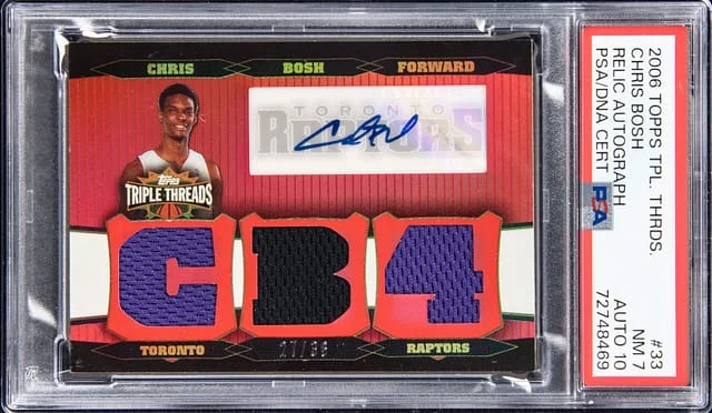 2006-07 Topps Triple Threads Chris Bosh Relic Autograph #TTRA-33 card image