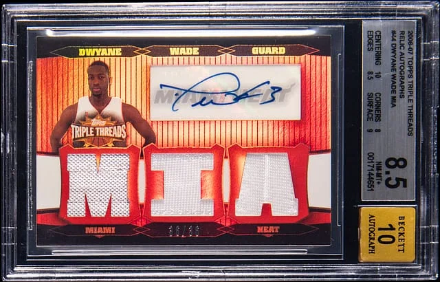 2006-07 Topps Triple Threads Dwyane Wade Relic Autographs #44 card image