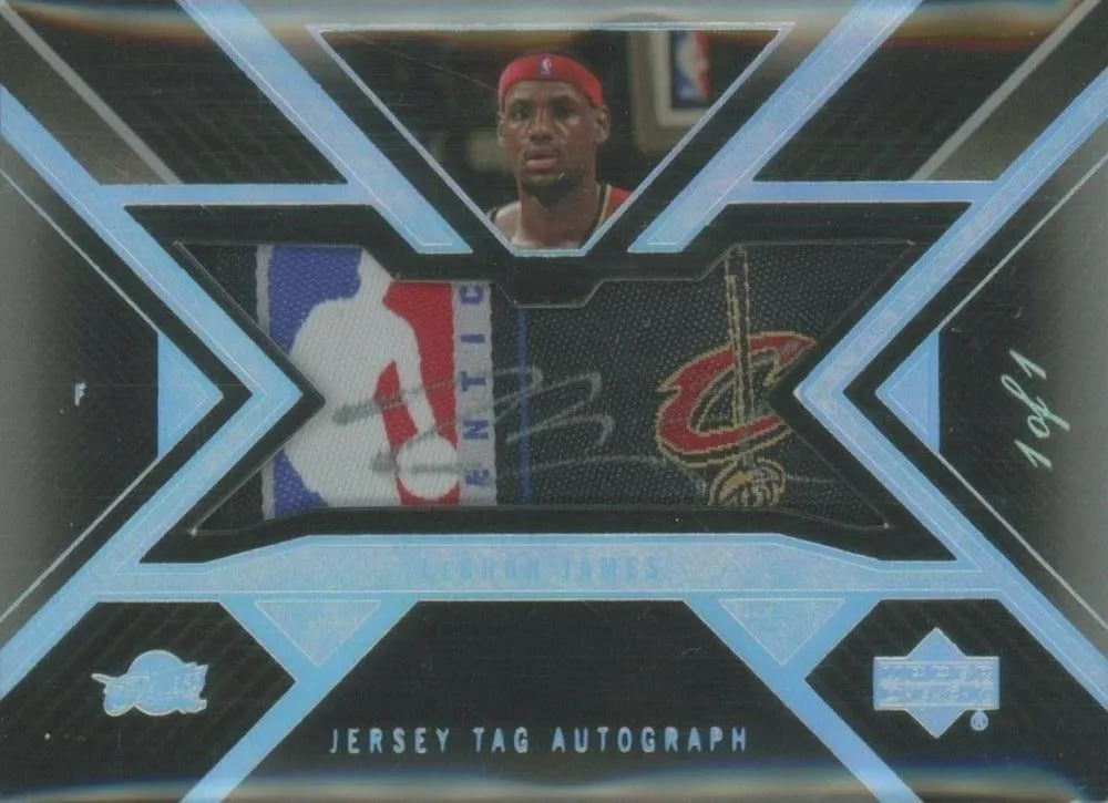 2006-07 UD Black Lebron James Autographs Jersey Tags #AJT-LJ card image