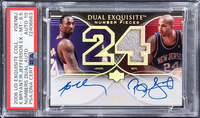 2006-07 UD Exquisite Collection Numbers Dual Autographs Kobe Bryant/Richard Jefferson #DEN-BJ card image