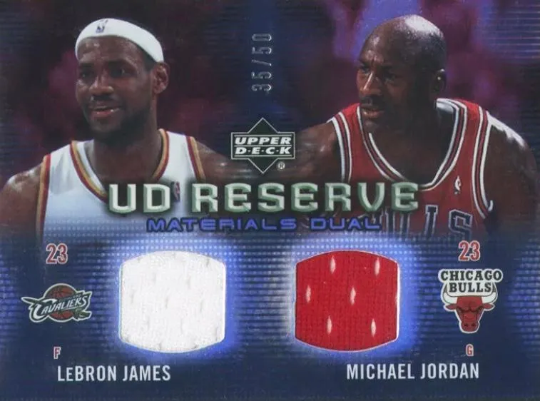 2006-07 UD Reserve Lebron James Materials Dual #RMD-JJ card image