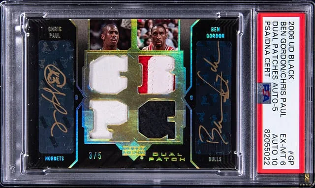 2006-07 Upper Deck Ben Gordon/Chris Paul Dual Patches Autograph #DPA-GP card image