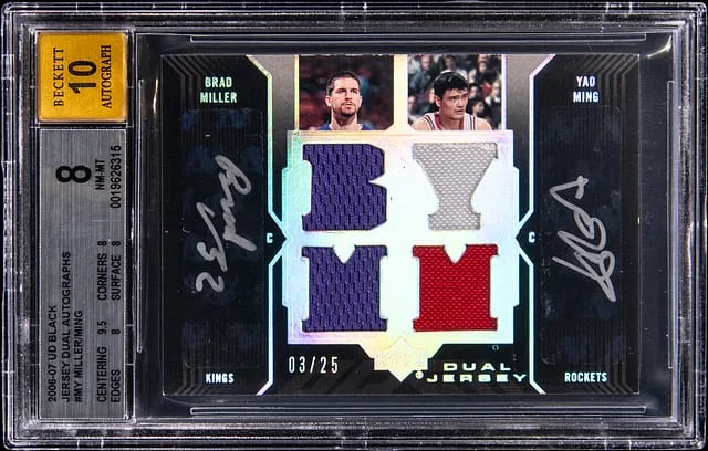 2006-07 Upper Deck Black Brad Miller/Yao Ming Jersey Dual Autographs #JDA-MY card image