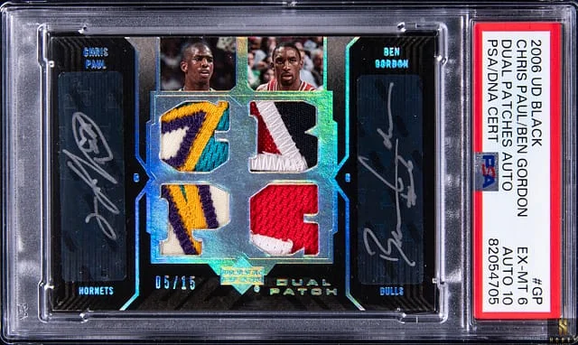 2006-07 Upper Deck Black Chris Paul/Ben Gordon Dual Patches Autograph #GP card image