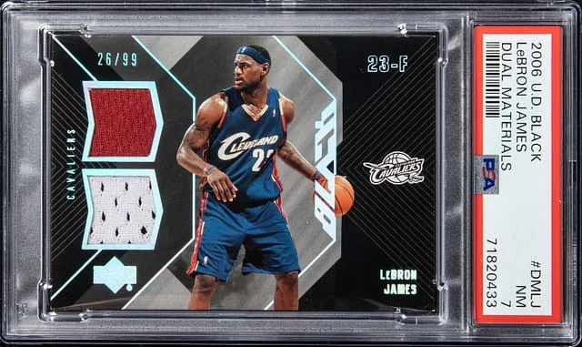 2006-07 Upper Deck Black LeBron James Dual Materials #DM-LJ card image